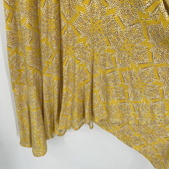 MAEVE Anthropologie Size XS Fete Yellow Handkerchief Midi Dress - Picture 15 of 16